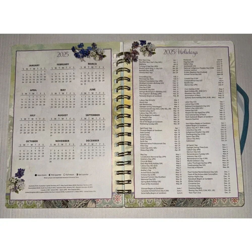 Lang‎ Garden Botanicals 2025 Spiral Engagement Planner w